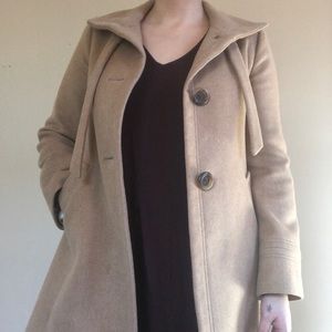 J. Crew camel colored wool and cashmere pea coat